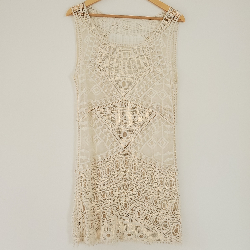 Vintage crochet sheath dress